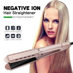 Wet Dry Use Hair Straightener Four-gear temperature Adjustable Ceramic Tourmaline Ionic Flat Iron Curling iron Hair curler