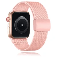 1 paquet de bracelets extensibles tressés avec boucle magnétique, compatibles avec Apple Watch, bracelet pour hommes et femmes 38mm 40mm 41mm 42mm 44mm 45mm 49mm 5