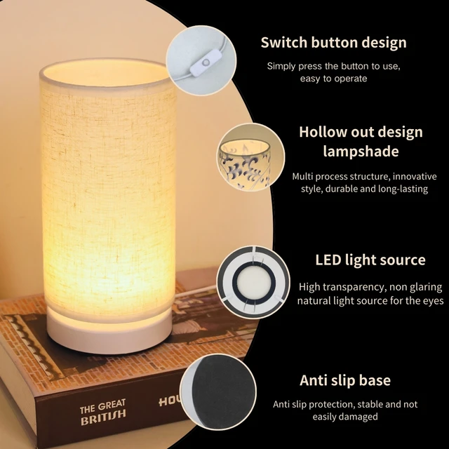 USB LED Fabric Desk Lamp 5
