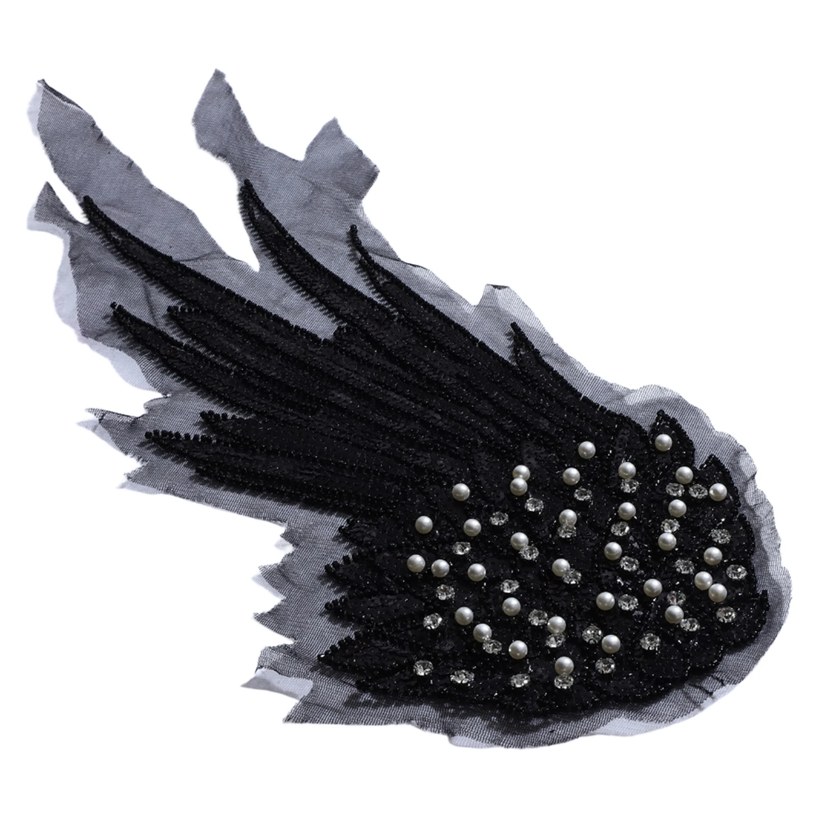 1 쌍 절묘한 수제 스팽글 페르시 어깨 패드 라인 석 가짜 진주 유니폼 Epaulets 빛나는 어깨 랩 Epaulettes