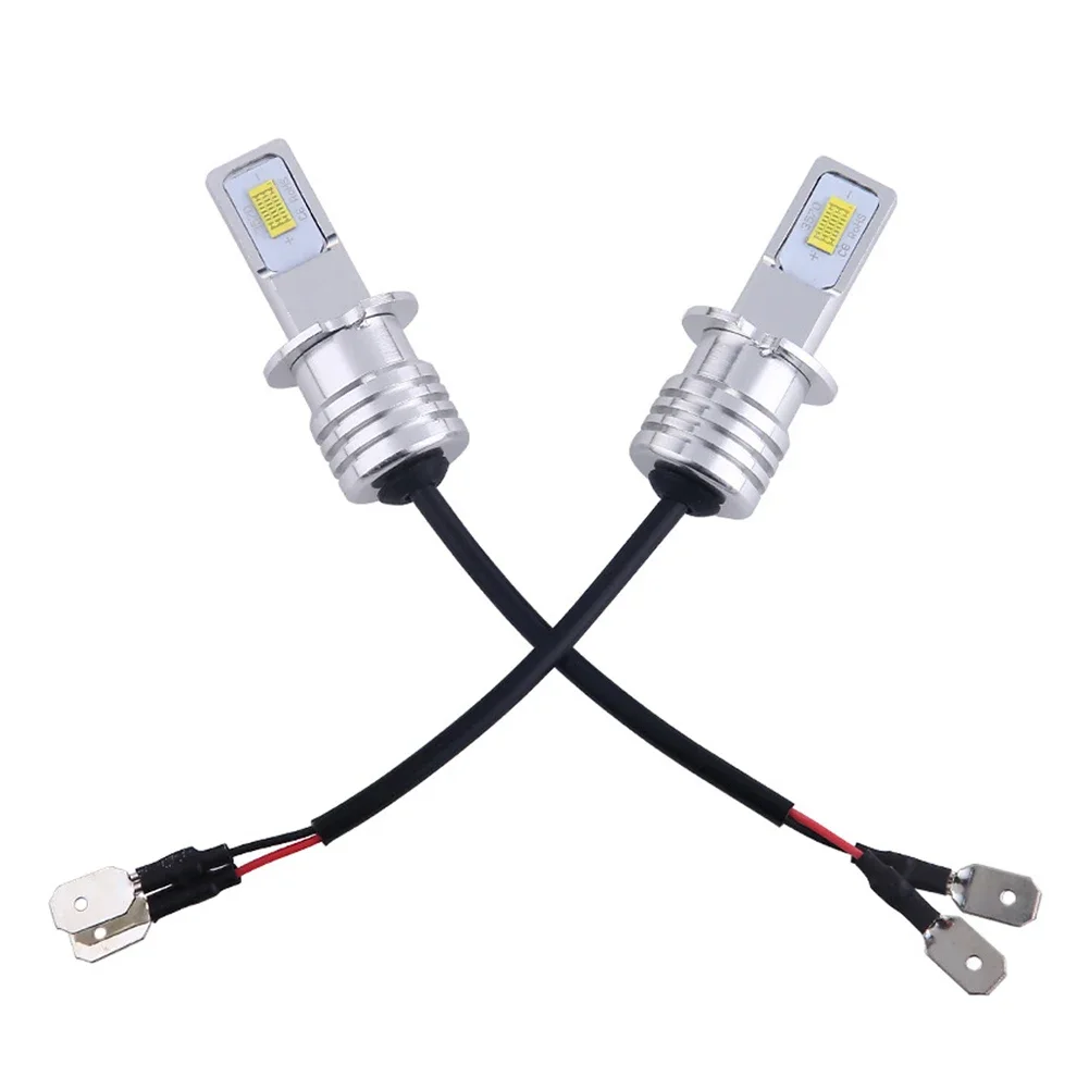2Pcs H3 LED 헤드라이트 전구 LED H3 자동차 조명 안개등1:1 크기 복제 교체 할로겐 램프 80W 12V 24V 자동차 램프