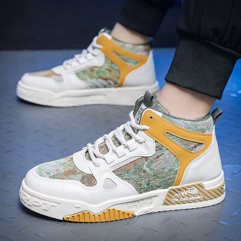 High Top Mens Casual Shoes Breathable Fashion Mens Running Shoes Comfortable Outdoor Platform Lightweight Male Walking Sneakers 6