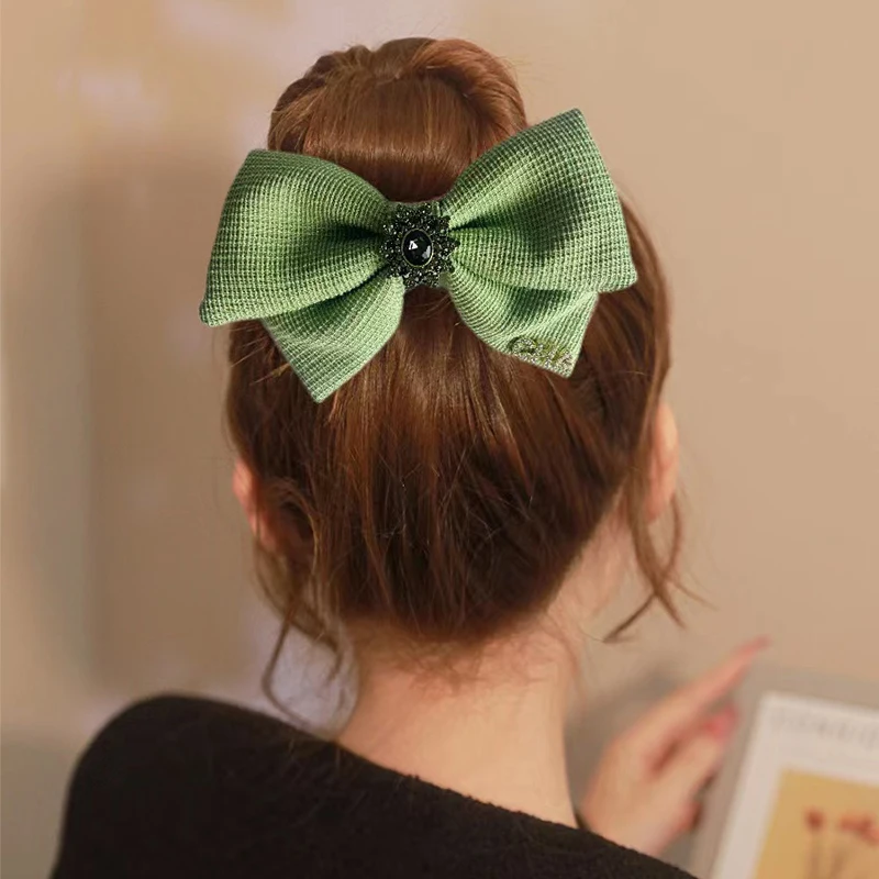 1PCS Herbst Winter Vintage Haar Clip Einfarbig Boutique Haar Haarnadel Mädchen Grips Headwear Haar Kopf Top Clip Zubehör