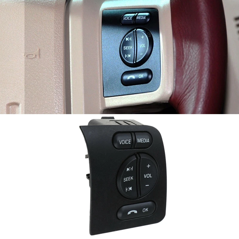 Car Cruise Control Switch Steering Wheel Button Volume Voice Media