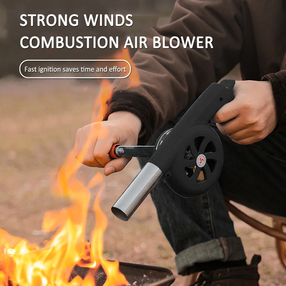 Hand BBQ Fan Outdoor Air Blower For Barbecue Picnic Manual Grill BBQ Fan Fire Bellows for Outdoor Camping Cooking Tools