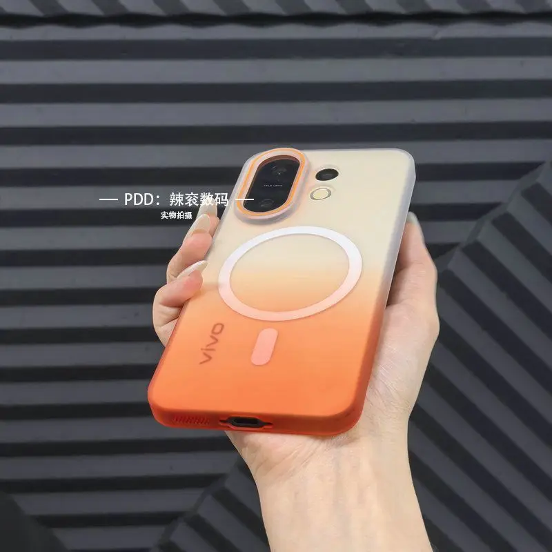 Gradient Color Frosted Magnetic PC Cover - Ultra-thin Fashion Case