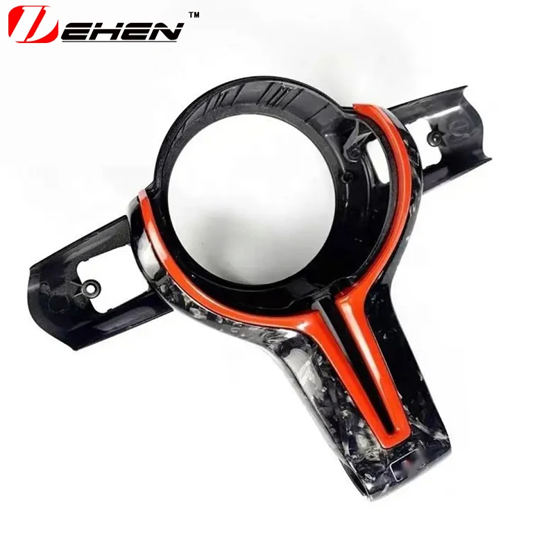 

Для BMW 123456series F20 F22 F30 F32 F36 F10 F06 F12 F13 F15 F16M Спортивная сменная стильная кованая отделка рулевого колеса из углеродного волокна