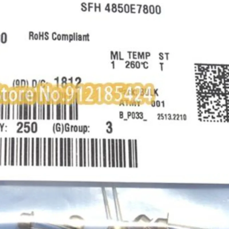 고출력 적외선 방출 튜브 금속 TO-18 다이오드, 850nm 각도 ± 23 °, SFH4850E7800, 5 개/로트