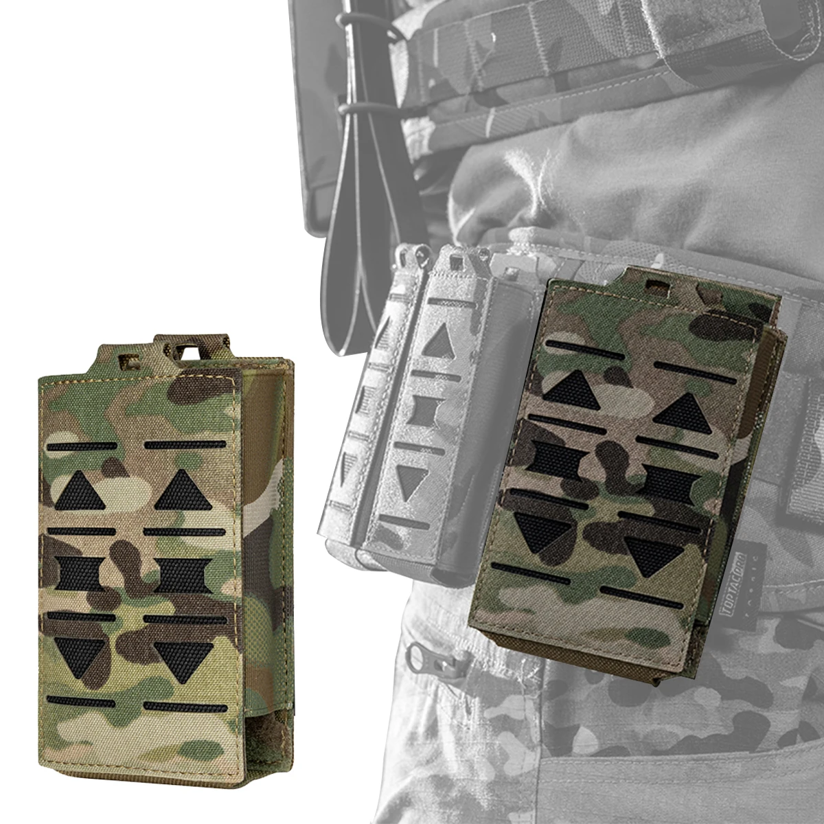 

Airsoft Paintball Tactical Magazine Bag, 5.56 Single Link Tactical Bag, Waist Molle Elastic Non-slip Quick Pull Sleeve M4 Box