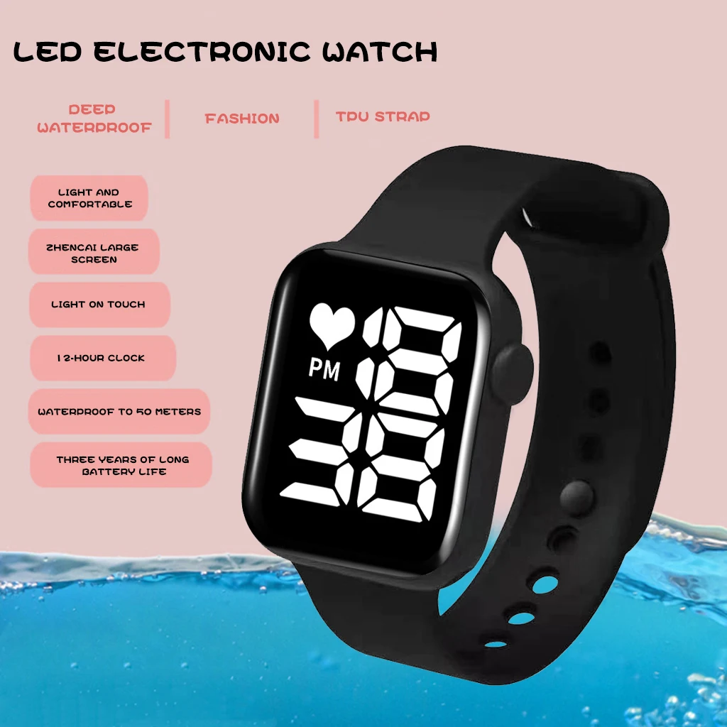 

Men Wrist Digital Watches Casual Electronic LED Sport Water-Proof Women Watches Fashion Simple Children Clock Relogio Masculion