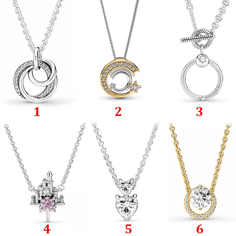 

S925 Sterling Silver Family Eternal Taizuo Union Meteor Castle T-shaped Necklace Suitable for Original Bracelet Jewelry Gifts