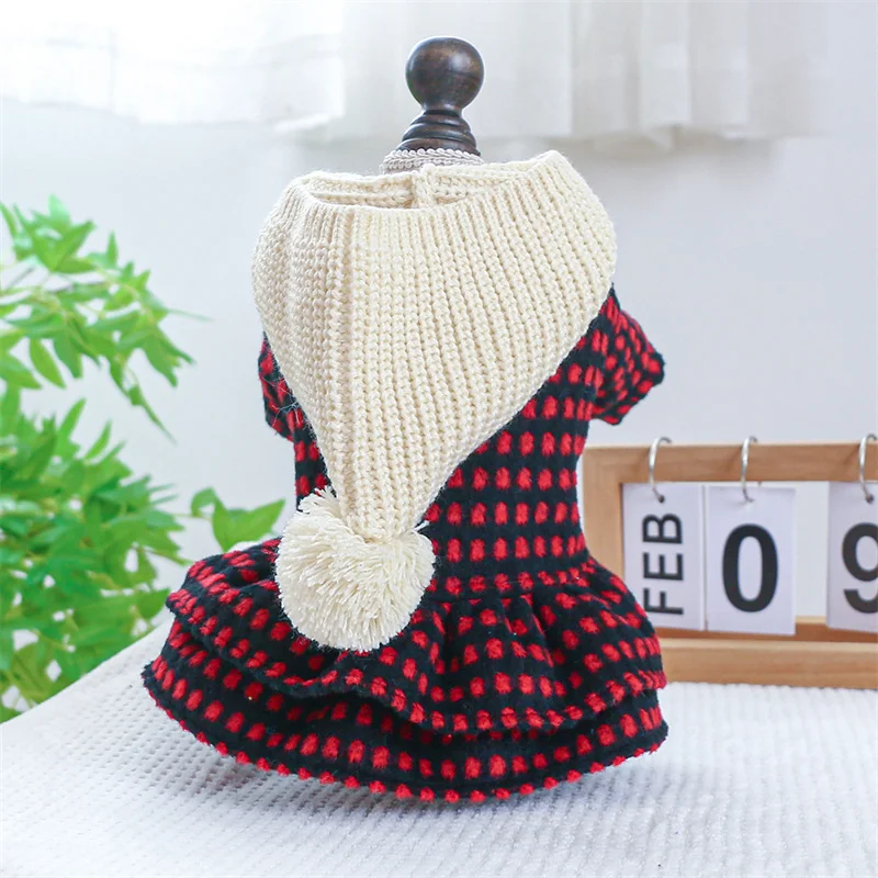 

Winter Pet Coat Puppy Small Dog Dress Warm Dog Clothes Bichon Schnauzer Poodle Yorkshire Maltese Pomeranian Pet Clothing Outfit