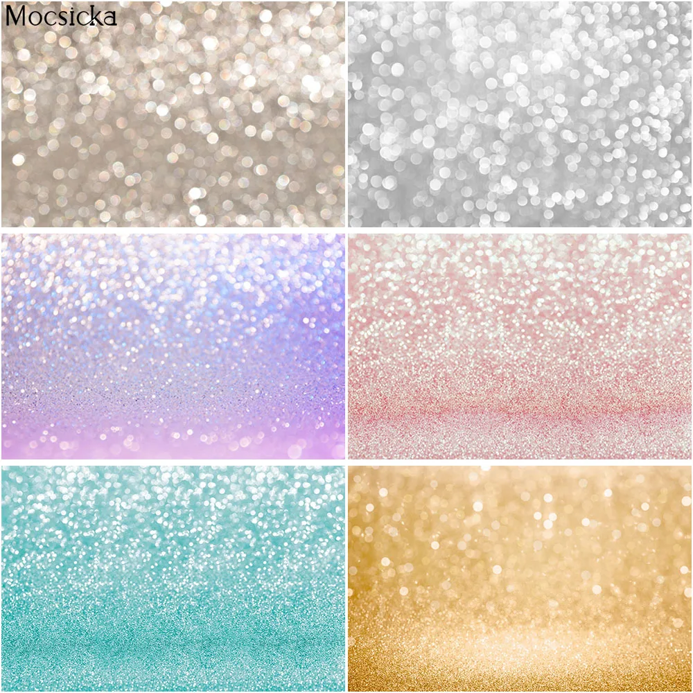 

Golden Silver Bokeh Photography Backdrop Shinning Spots Background Newborn Baby Portrait Photo Studio Photobooth Props