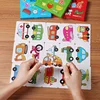 Baby Puzzle Toys for Children Animals Fruit Truck Graph Card Matching Games Montessori Toys for Kids 1 2 3 Years Old Boys Girls 4
