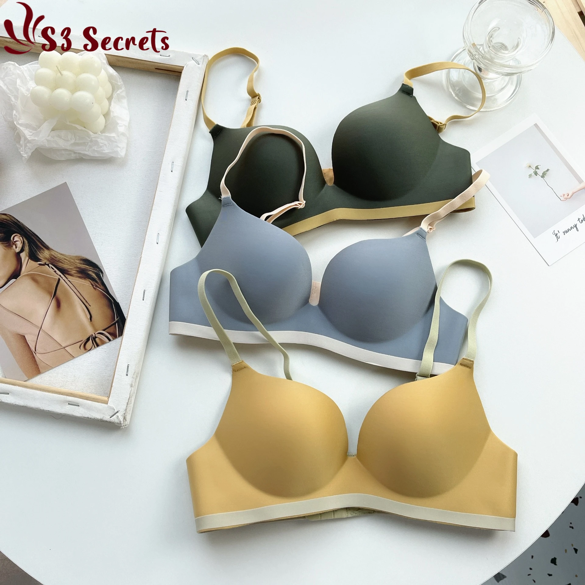 

One-Piece Bra Sexy Women Wireless Corset Underwear Breathable Seamless Bralette Gather Push Up Lingerie Intimates Soutien Gorges
