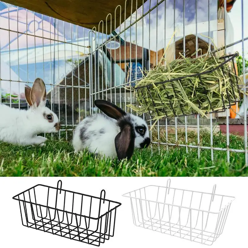 

Rabbit Hay Feeder Heavy Duty Metal Rabbit Hay Rack with Hooks Cage Hanging Hay Holder for Rabbits Chinchilla Bunny Guinea Pig F