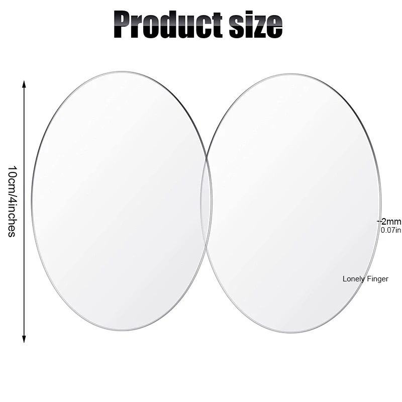 4 inch Round Clear Acrylic Sheet Transparent Plastic Blank Disc Circle Sign Panel for Valentines St.Patrick's Day Easter 12 Pcs