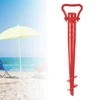 1pcs Red Beach Umbrella Anchor Spiral Screws Outdoor Garden Sun Umbrella Stand Apply to Beach Grass and Terraces 6