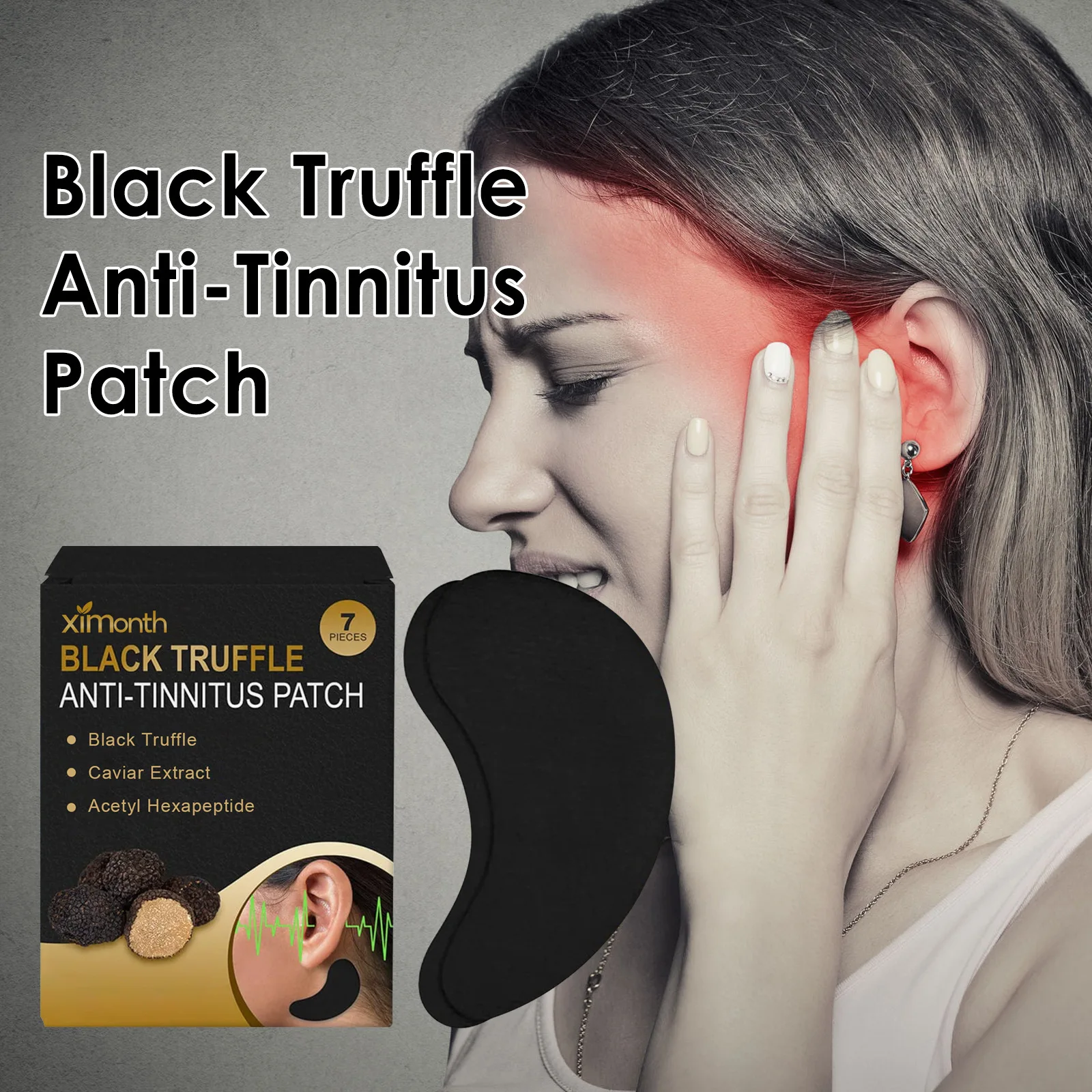 

7Pcs/Bag Relaxing Ear Patch Portable Tinnitus Treatment Patch Prevent Vomitng Improve Listening Anti Headache Ear Ringing Patch