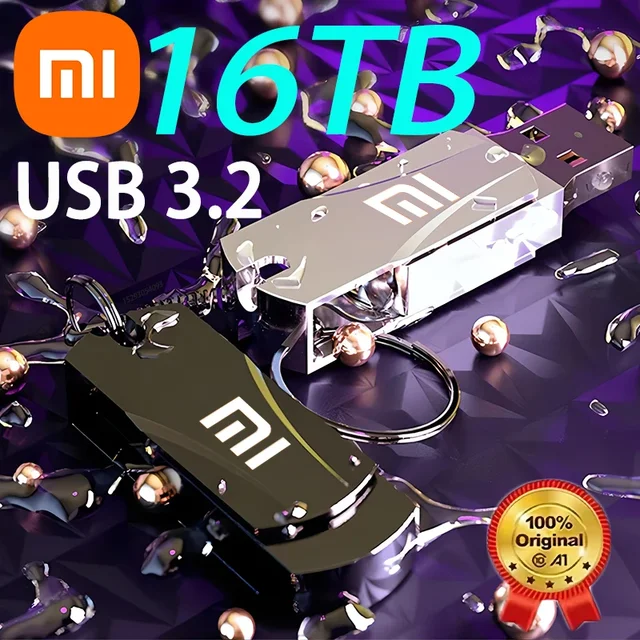 Xiaomi-unidad Flash Usb de Metal Super Mini, Pendrive pequeño de 8TB, dispositivo de almacenamiento de 2TB, disco U resistente al agua 1