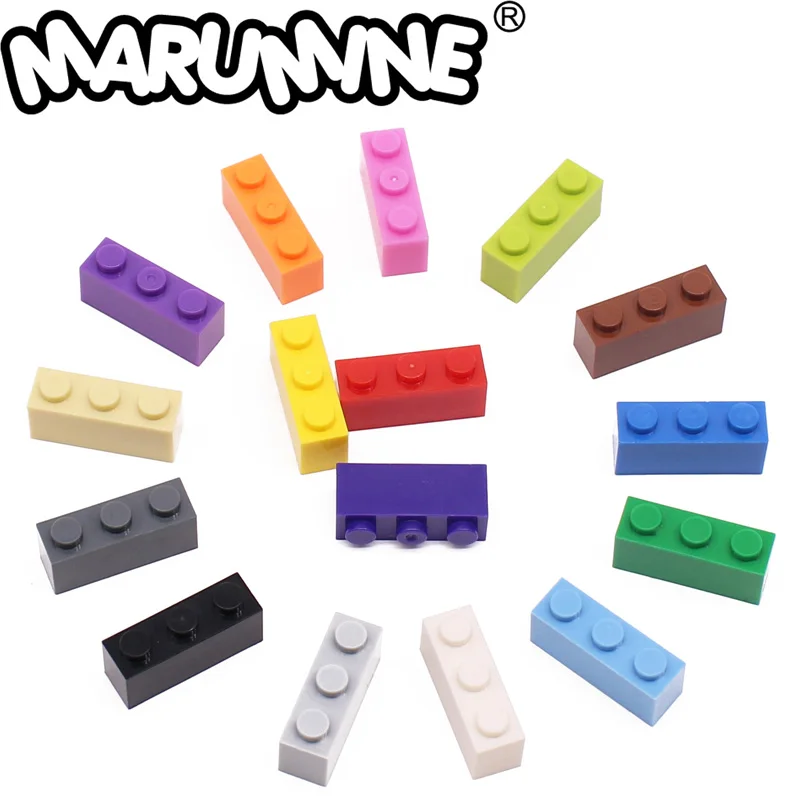 

Marumine 50PCS 1x3(3H) Cube Bricks 3622 MOC City Base Classic Building Blocks Parts City Wall Construction Assembles Accessories