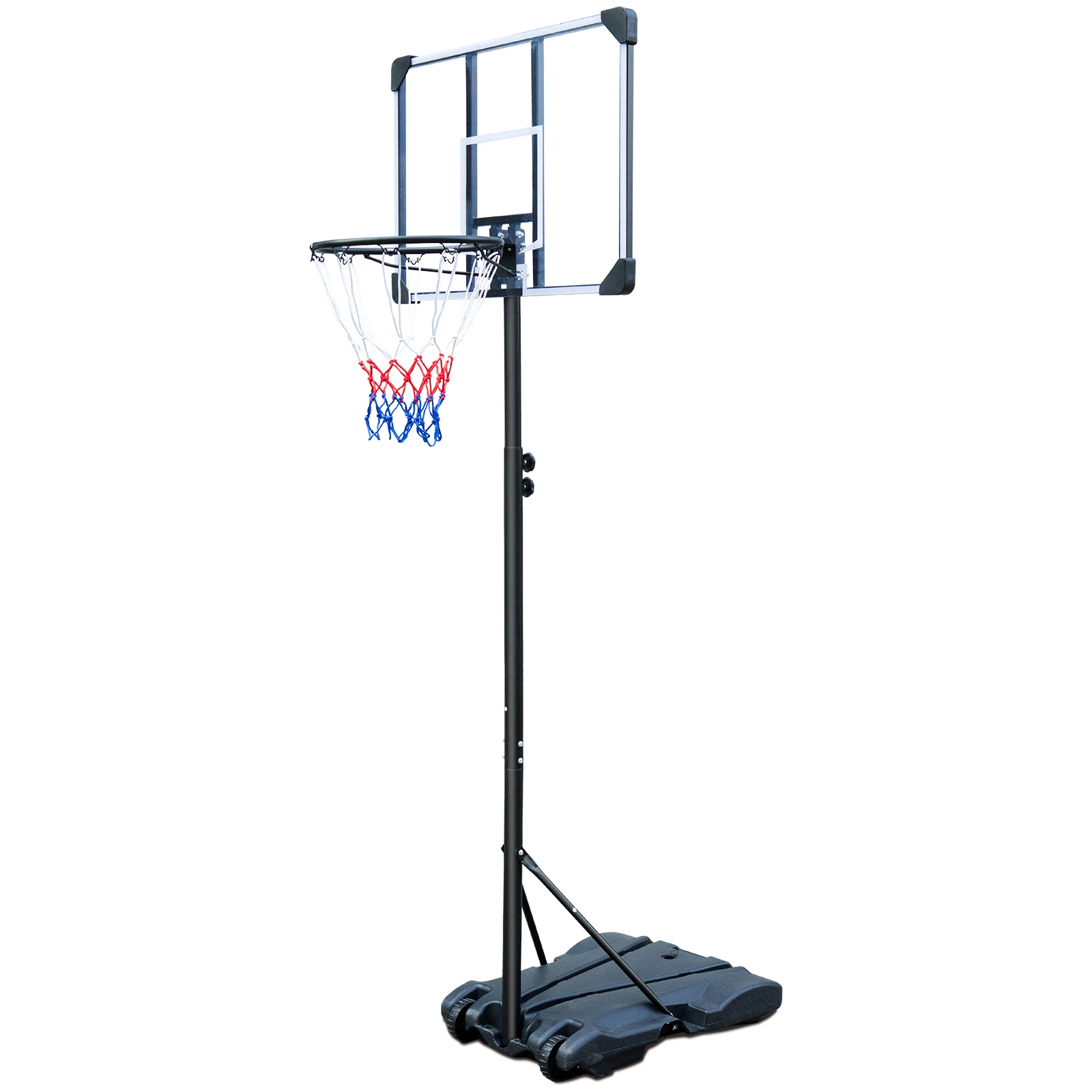 Portable Basketball Hoop Stand w/Wheels for Kid Youth Adjustable Height 5.4ft-7ft Use for Indoor Outdoor Basketball Goals Play