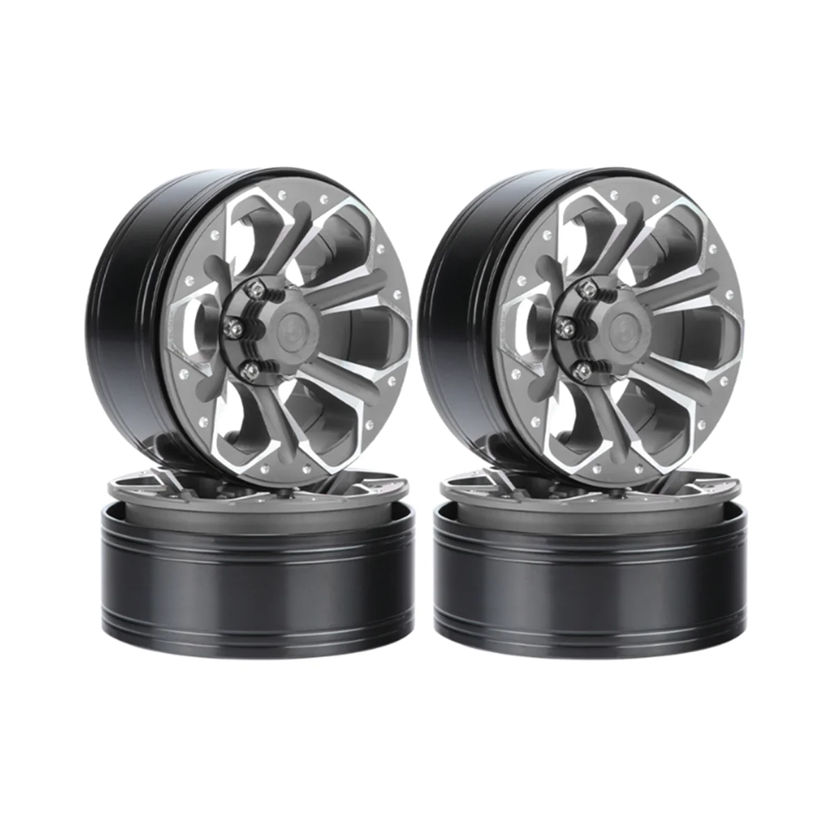 

4Pcs 115G/Pcs Heavy Duty 1.9 Beadlock Wheel Rim Hub for 1/10 RC Crawler Car Axial SCX10 Traxxas TRX4 RC4WD D90 VS4-10,3