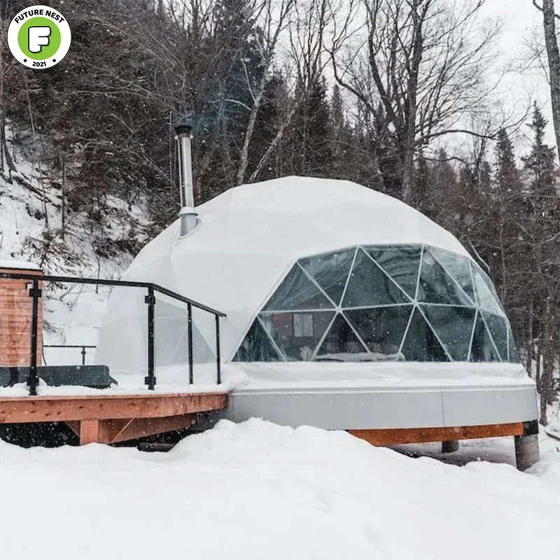 6m igloo geodesic garden spherical tent, luxury camping, outdoor house, camping tent, resort, hotel, forest dome tent supplier