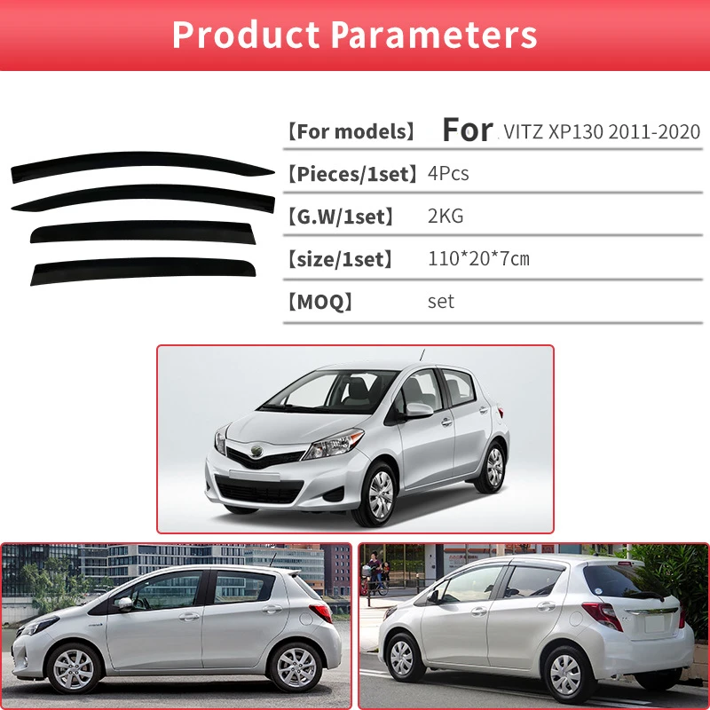 Toyota Vitz Window Visors 2