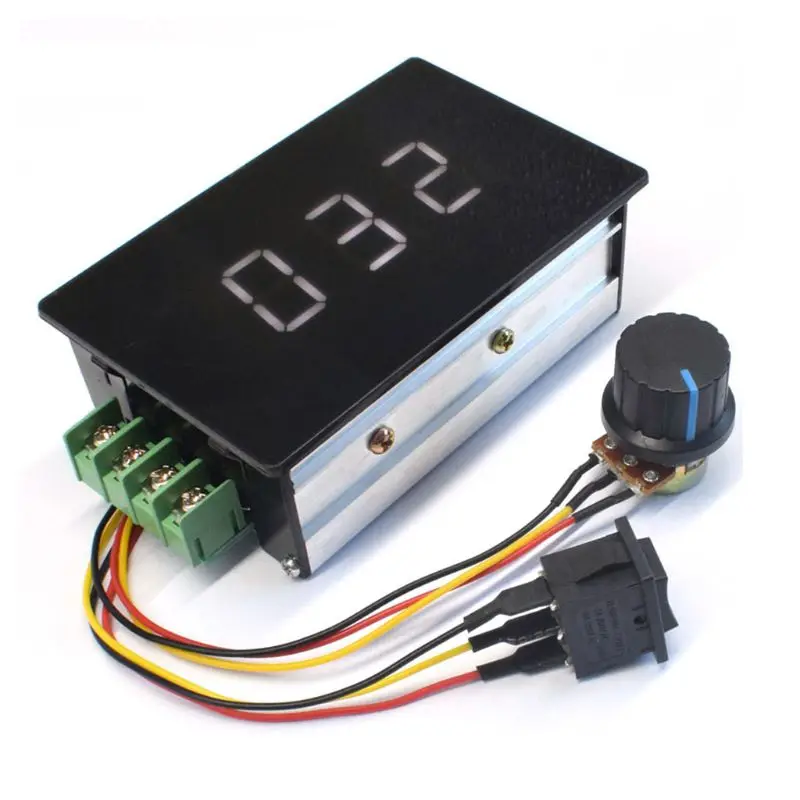 전위차계 Sw R9UF가 있는 6V-60V 12V 24V 48V용 속도 컨트롤러 조정 가능한 15KHZ