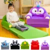 H Foldable Kids Sofa Backrest Armchair 2 In 1 Foldable Children Sofa Cute Cartoon Lazy Sofa Children Flip Open Seat Cushion 6