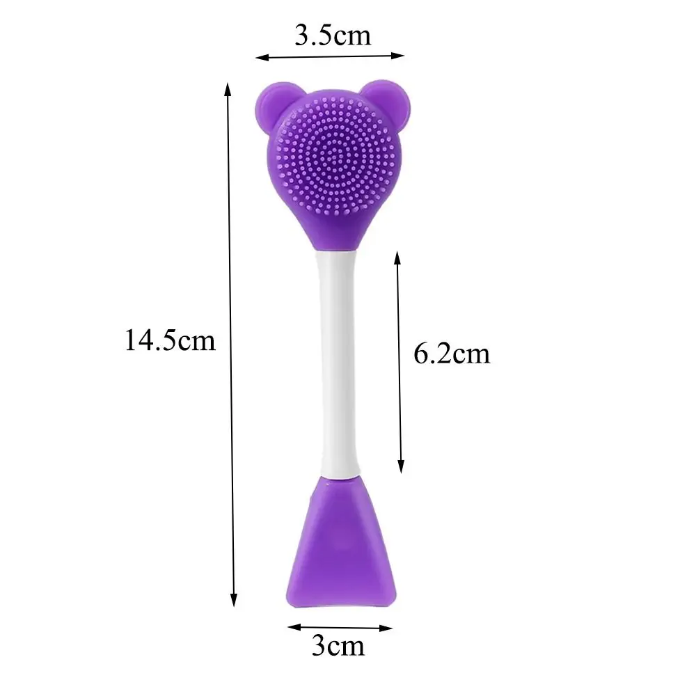Double Head Facial Mask Brush Silicone Applicator Spoon Spatula Stirring Stick Women Skin Face Cleansing Care Home Makeup Tools facial cleansing brush facial mask brush