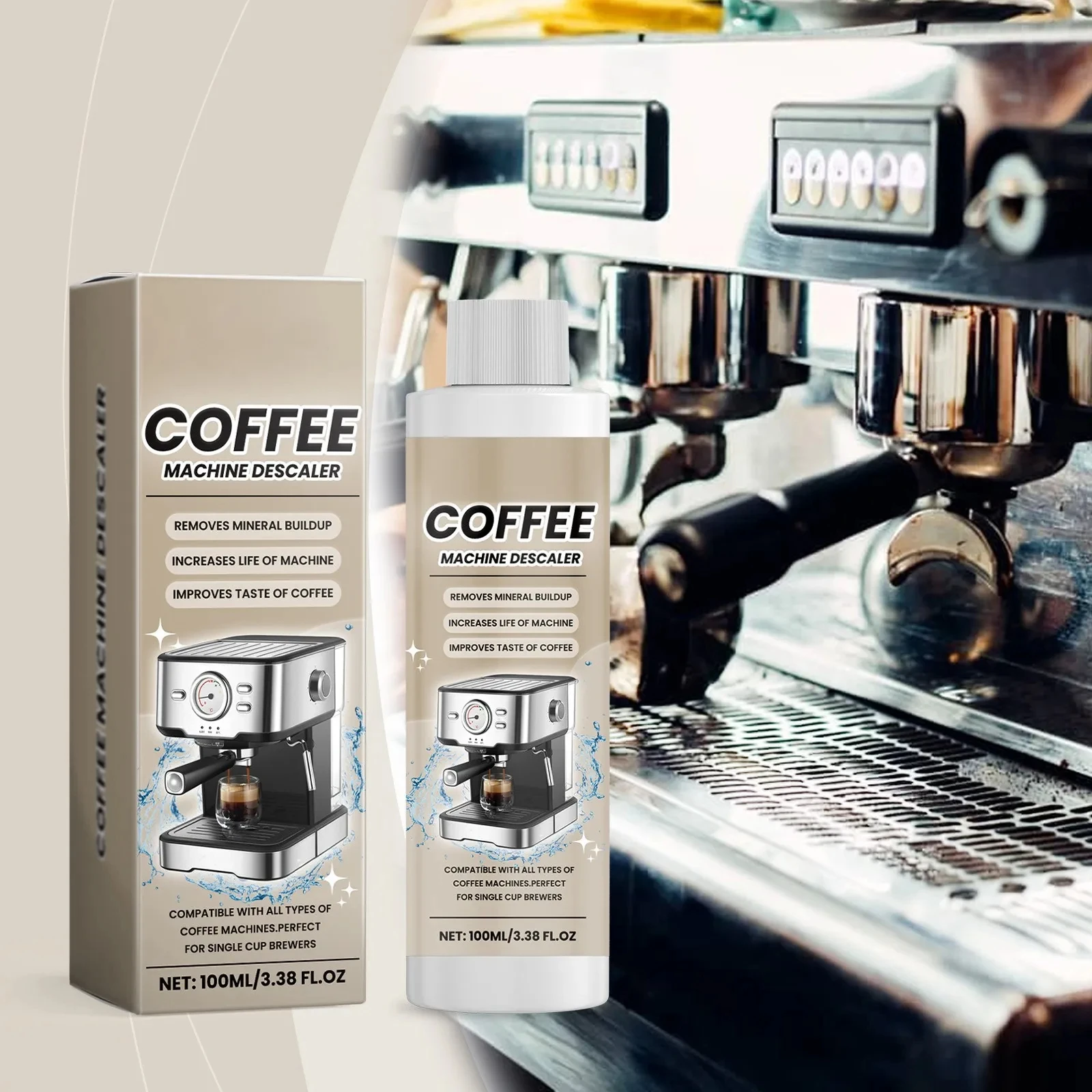 Coffee Maker Cleaner Coffee Machine Scales Cleaner Tea Maker Stains Remover Water Cup Descaler Effective Descaling Agent 100ml