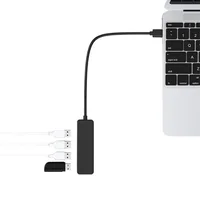 USB 2.0 Ультратонкий USB 2.0 Multi-USB 4-портовый разветвитель-концентратор Адаптер Док-расширитель ПК Портативные компьютерные аксессуары — изображение 4