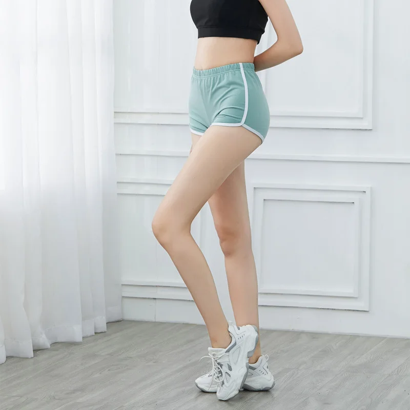 Summer Woman Open Crotch Shorts Sexy Yoga Sport Gym Leggings Korean Breathable Hidden Zippers Mini Hot Pants Crotchless Clubwear