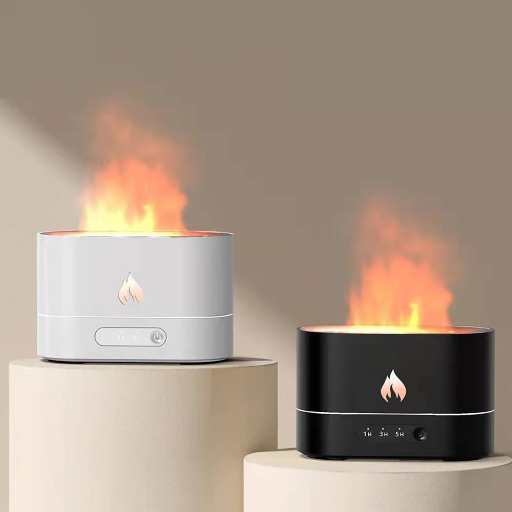 250ml Essential Oil Diffuser with Timer Flame Aromatherapy Diffuser Super Quiet with Auto Off Protection for Home Office Bedroom