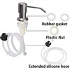 Sink Liquid Soap Dispenser Extension Tube Kit Black/White Built-in Emulsion Pump Head Silicone Tube Bathroom Kitchen Cleaner 1