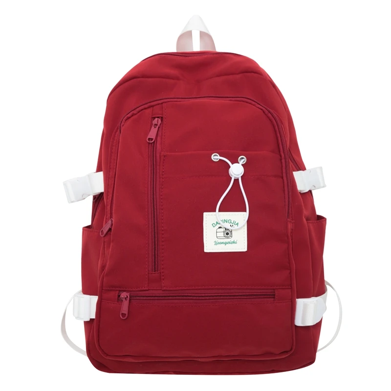 

Casual Nylon Women Backpacks School Bags Solid Color Travel 2023 New Cute Student Fashion Female Laptop For Teenage Girls Unisex