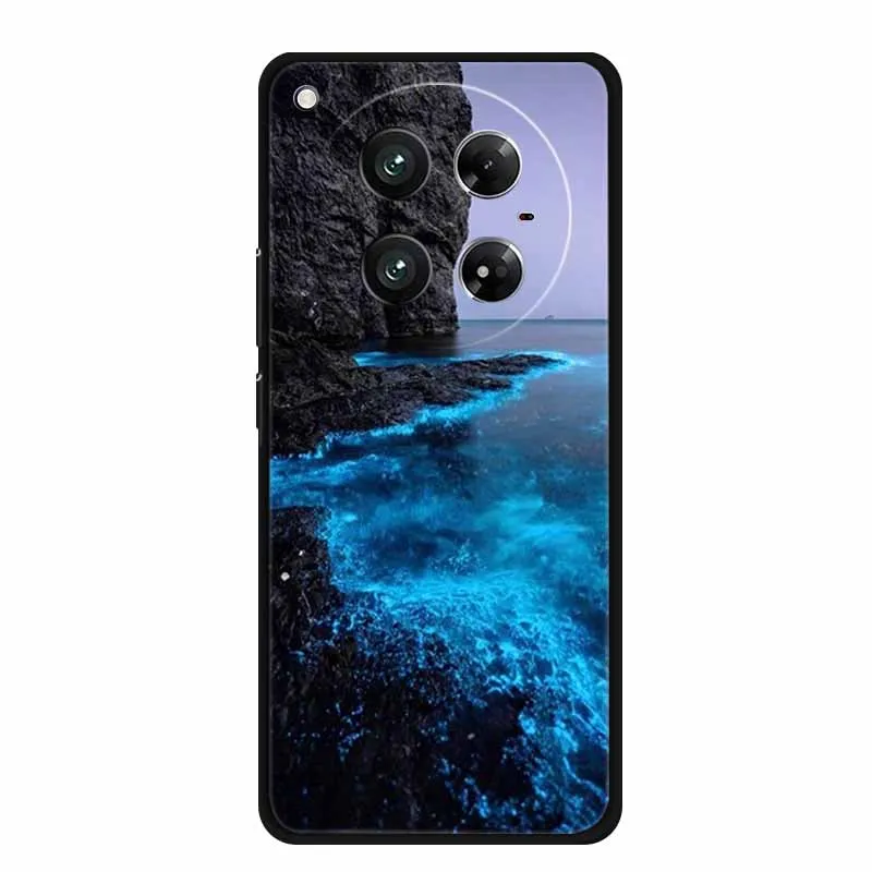 Stylish Black Silicone Soft Back Cover for Smartphones - 6.78  Capa
