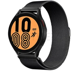 Sleek Milanese Loop Stainless Steel Watch Band - Adjustable Mesh Bracelet Strap for Smartwatches (20mm & 22mm) (Black 2)