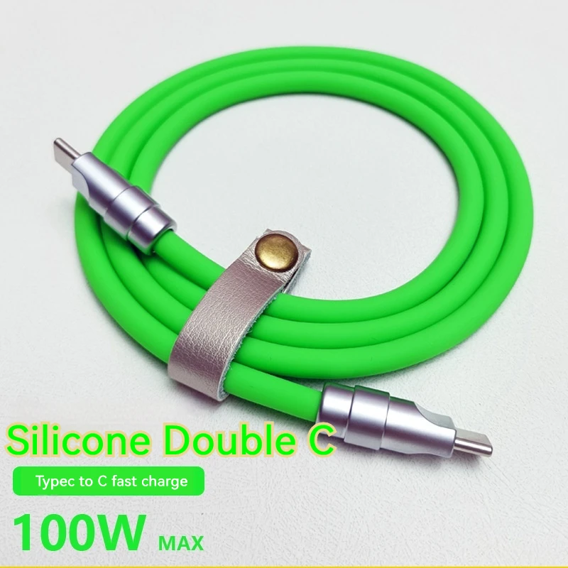 

Кабель для быстрой зарядки с Type C на Type C, 100 Вт, для MacBook Pro, iPad Pad Pro, для Xiaomi Redmi, Samsung, Huawei, силиконовый шнур для зарядного устройства для телефона