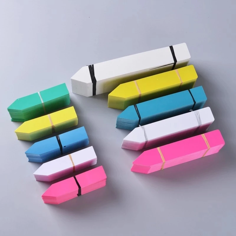 Plant Markers PVC Garden Plant Tags Nursery Markers Flower Pots Seedling Labels Tray Mark Tools Pot Waterproof Mix Colors 100pcs
