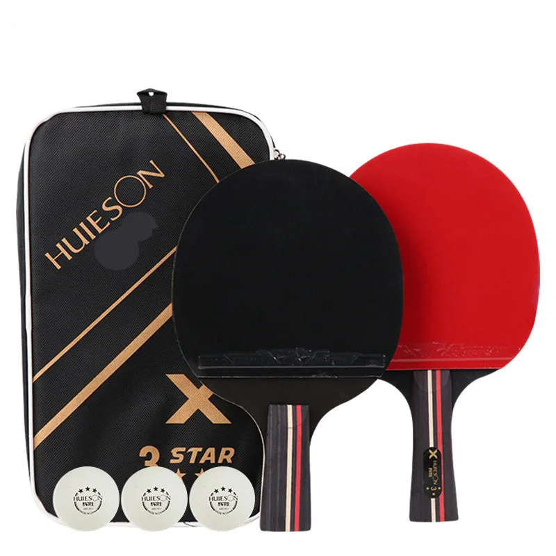 

2PCS Ping Pong Racket Training Set Racket Professional 6 Star Table Tennis Pimples-in Rubber Hight Quality Bat Paddle with Bag
