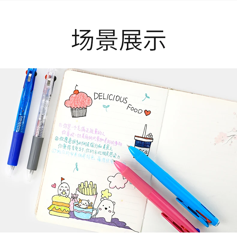 Japanischer ZEBRA SARASA 3-in-1-Gelstift, J3J2 Multi-Colores Multifunktions-Signatur boligrafos elegantes ästhetisches Schreibwarenzubehör – Detail 9