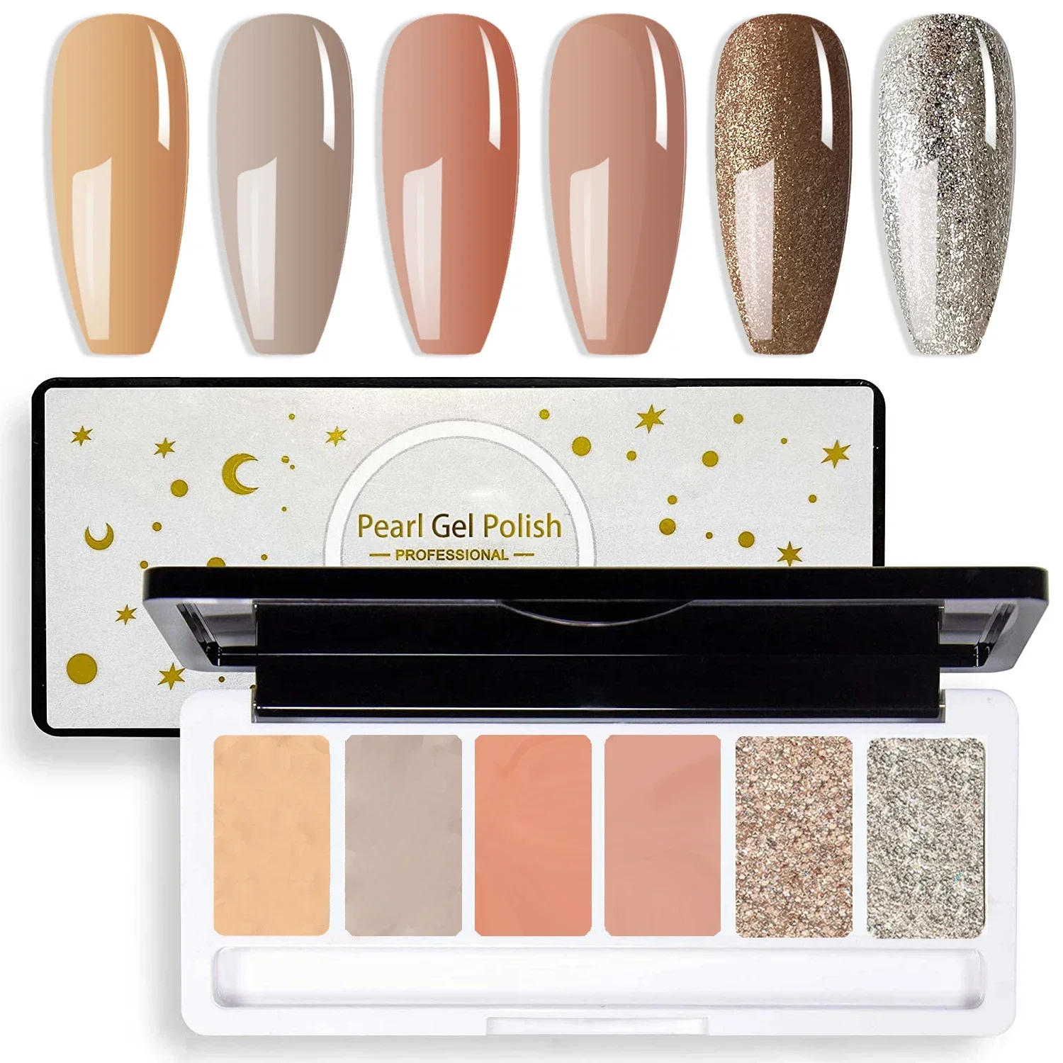 

3/6 Colors IN 1 Solid Gel Nail Polish Set Nude Glitter Sequins Soak Off UV LED Pudding Solid Cream Gel Polish Palette DIY Salon