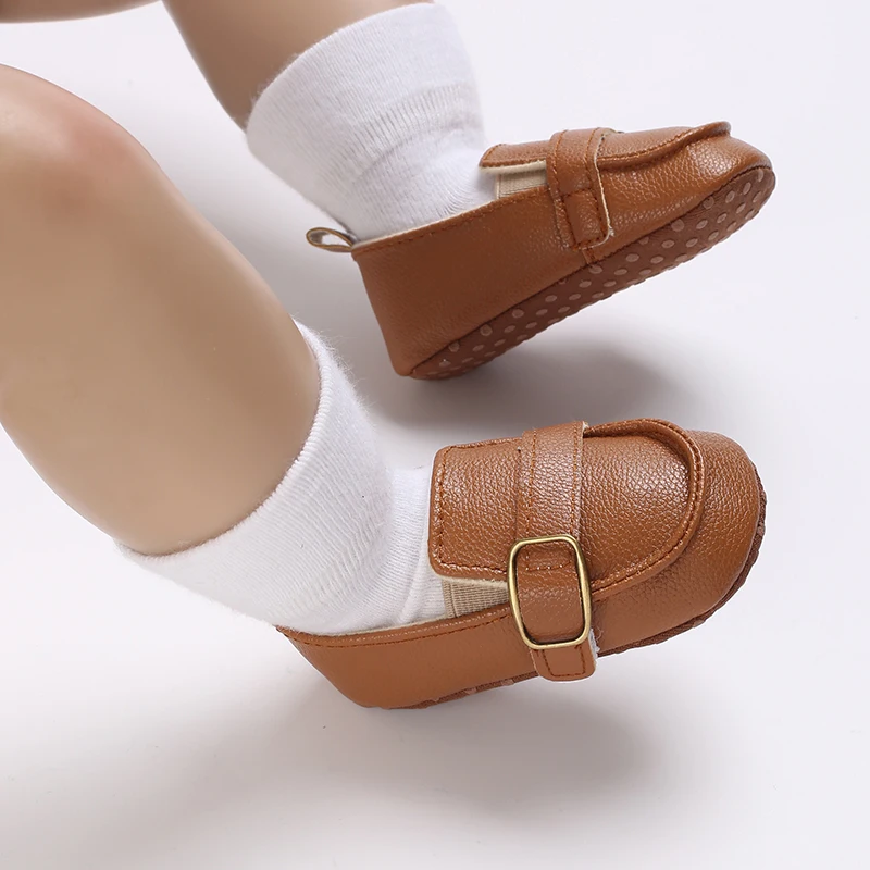 0-18M Newborn Baby First Walking Shoes Soft Cow Suede Sole Rubber Non-slip Walking Shoes Newborn Boys Girls Casual Flats - Image 5