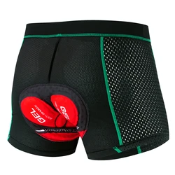 Enhanced Product Title: Men's Breathable Cycling Underwear with Gel Padding and Shock Absorption - XXXL (NKA - Green)