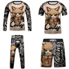 Kids Bjj Rashguard Jiu  T-shirt+Pant KickBoxing Sets Boy Gym Children Muay Thai Shorts MMA Clothing Compression Tights 1