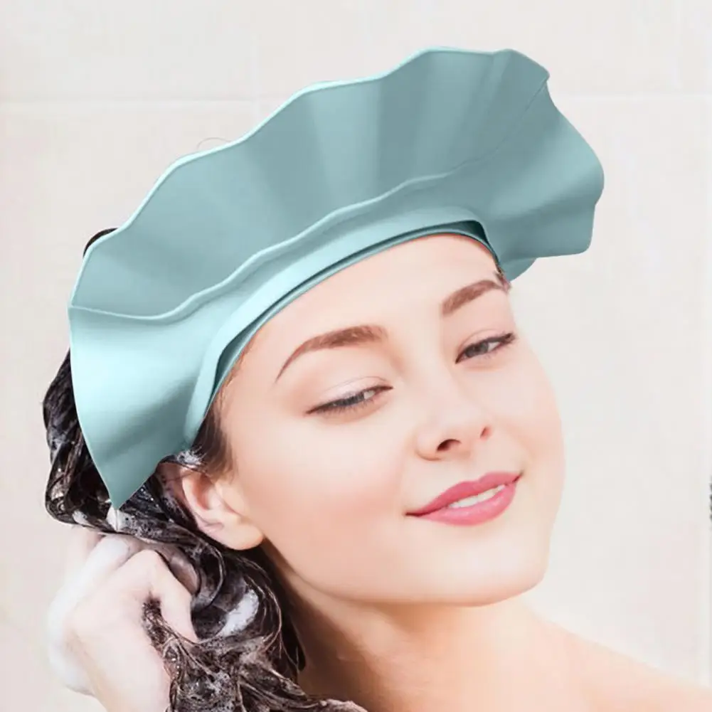 Adult adjustable shower cap shield for head ear eye protection
