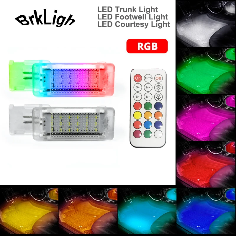 ASASYTAL LED FOTWELL BOOT LAMPS, Auto Courtesy Glovebox Bulb Bagage Trunk Lights Lampen. 18 SMD 12V Zuiver wit compatibel met Skoda FA-Bia MK1/MK2 5J OC-TAVIA MK2/3 KAMER-Ster Superb Ko-Diaq, 2 stuks